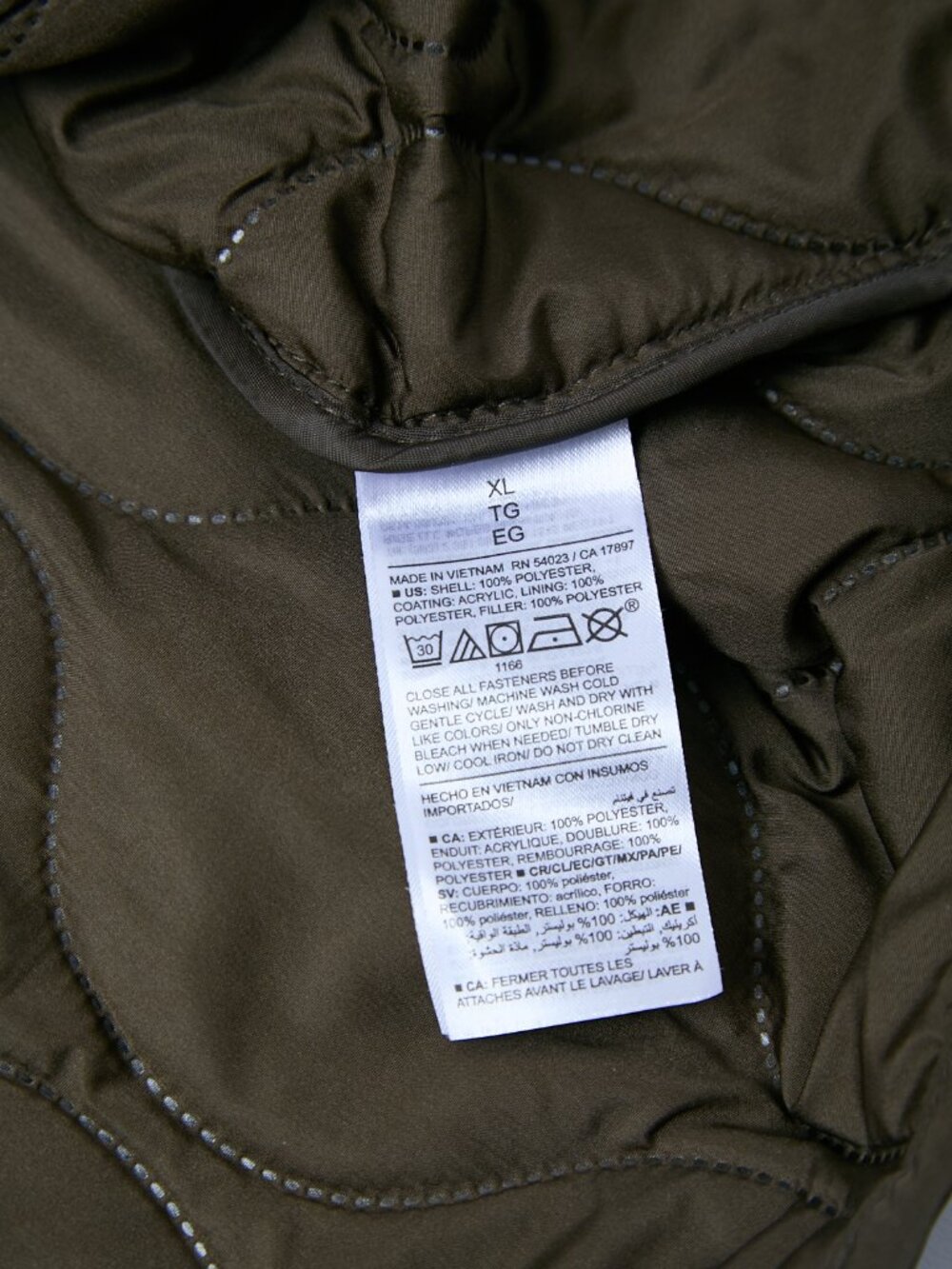 Old Navy Quilted Barn Chore Jacket Olive Brown XL utility coat - Picture 7 of 9